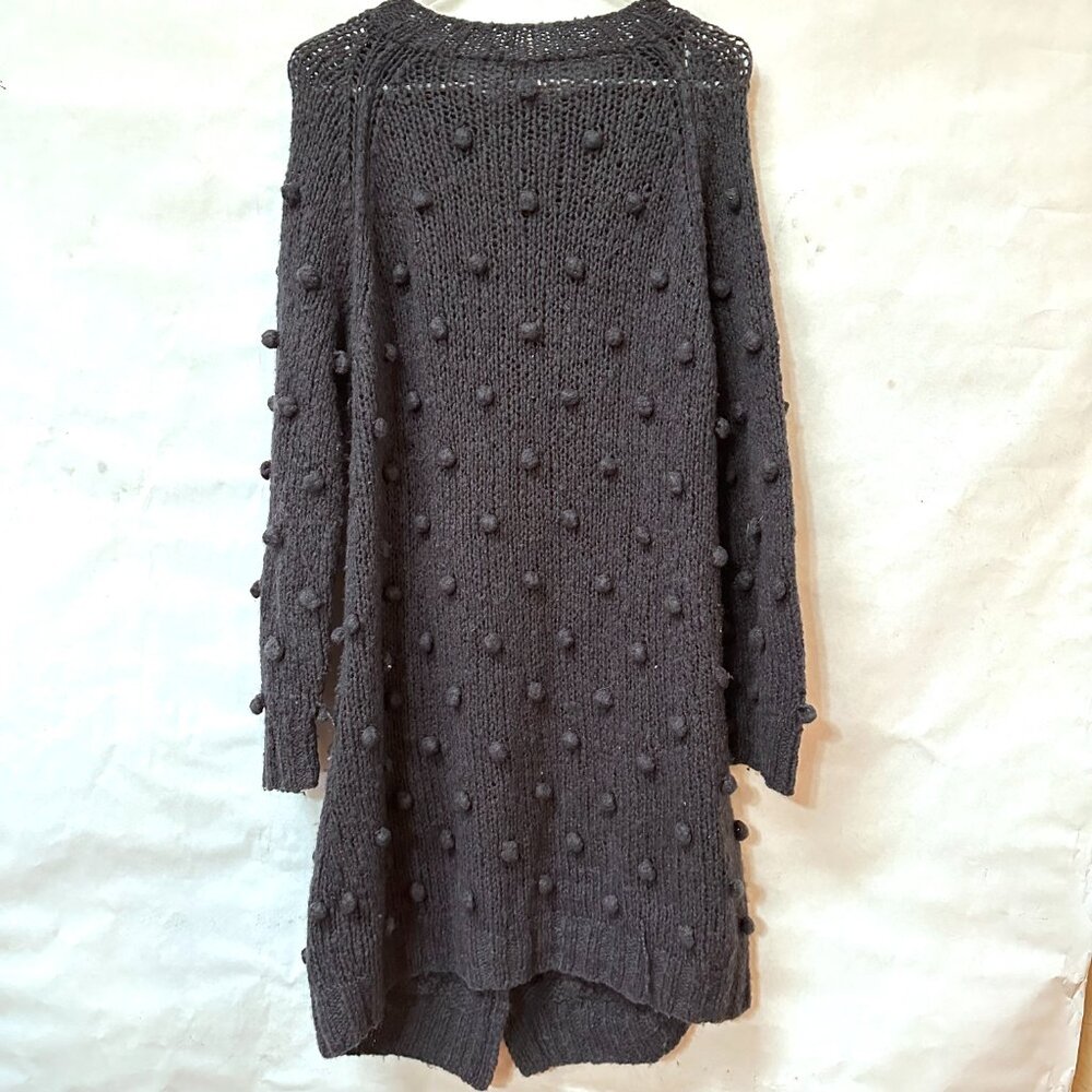 VTG Sonia Rykiel Pom Pom long Cardigan Sweater Couture Size Medium - Picture 4 of 5